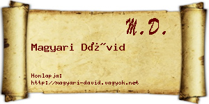 Magyari Dávid névjegykártya