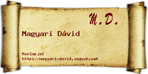 Magyari Dávid névjegykártya