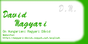 david magyari business card